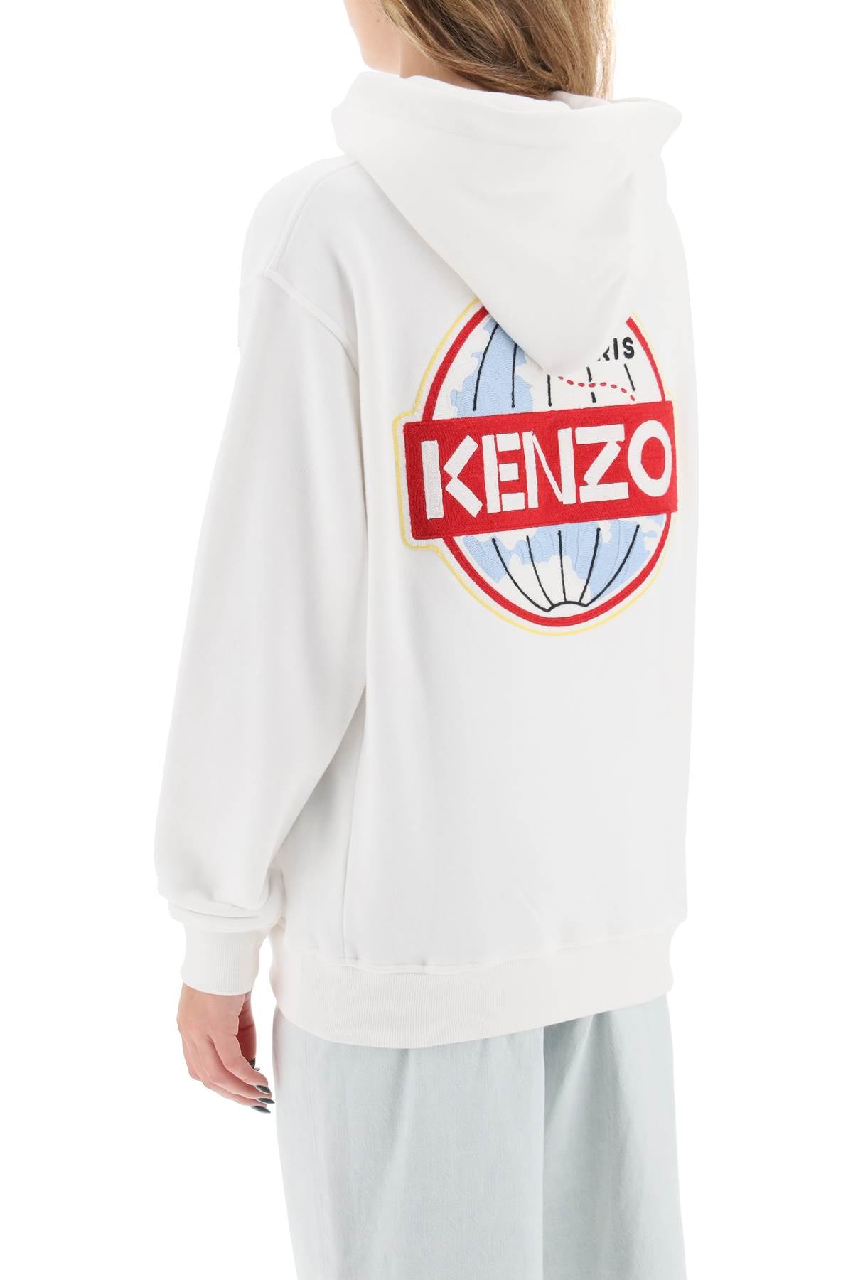 Kenzo kenzo world embroidered hoodie-2