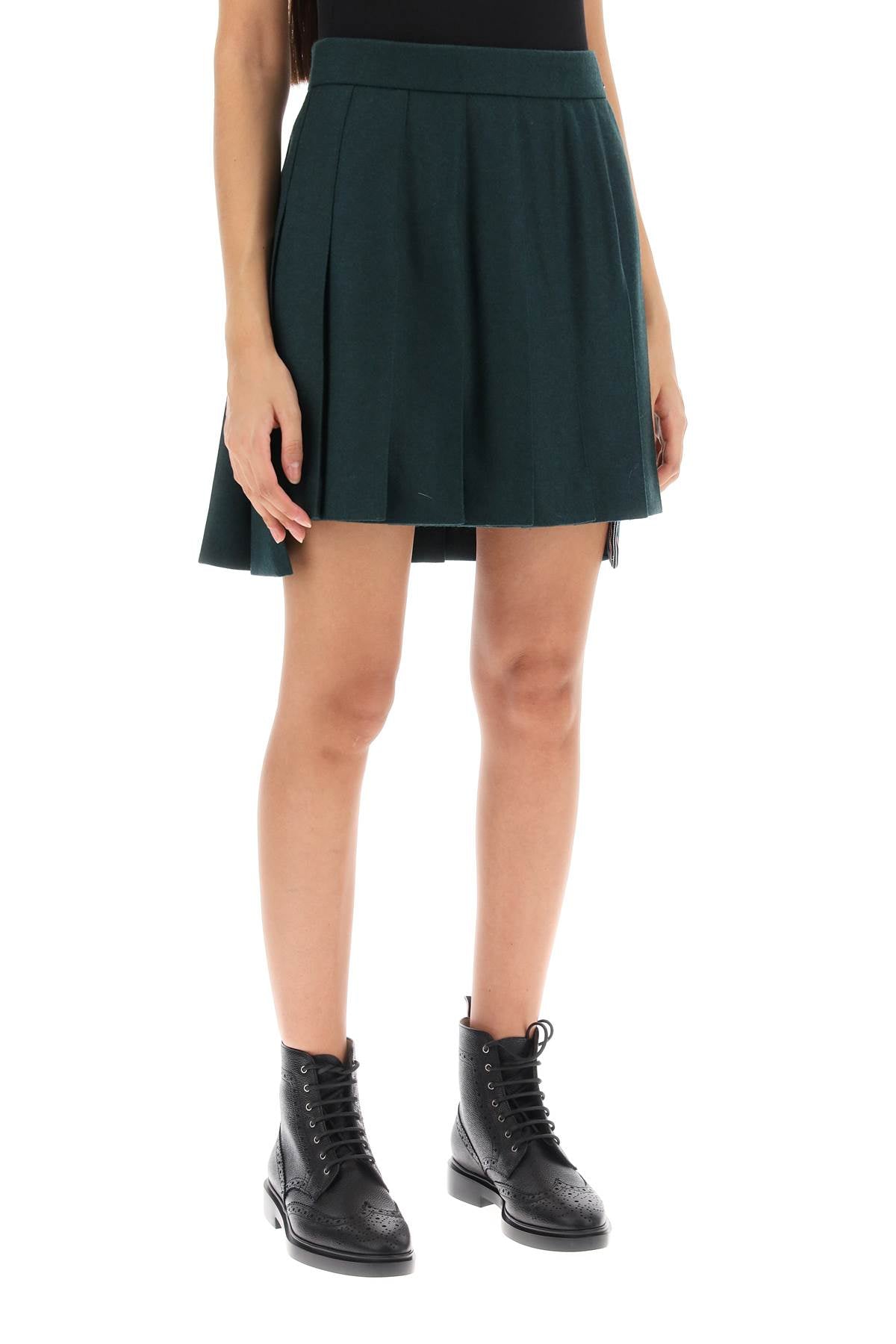 Thom browne flannel mini pleated skirt-1