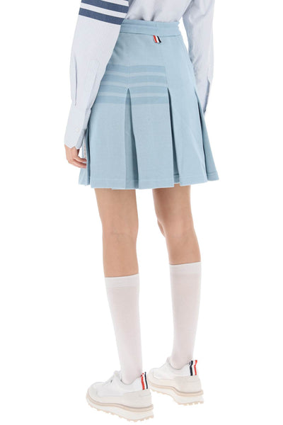 Thom browne knitted 4-bar pleated skirt-2