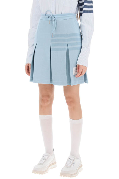 Thom browne knitted 4-bar pleated skirt-3