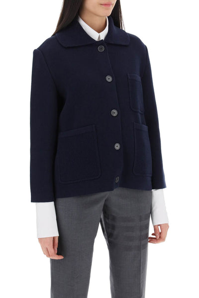 Thom browne cotton-cashmere knit jacket-1
