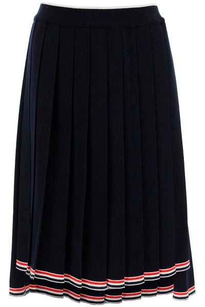 Thom browne knitted pleated midi skirt-0