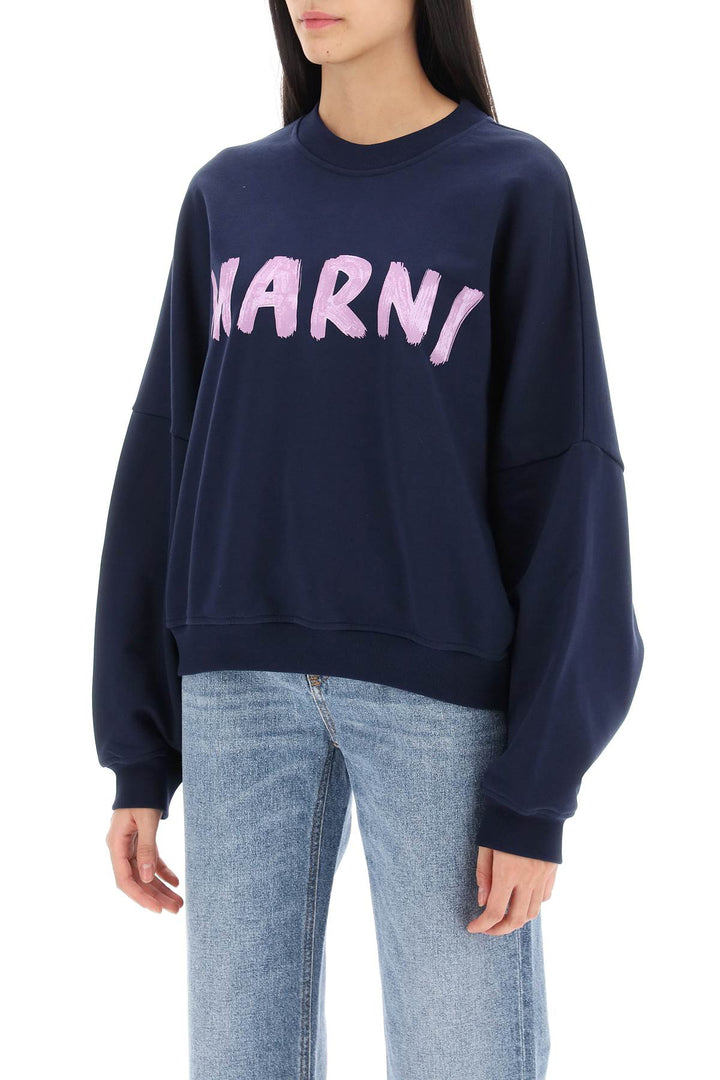 Marni logo print boxy sweatshirt-3