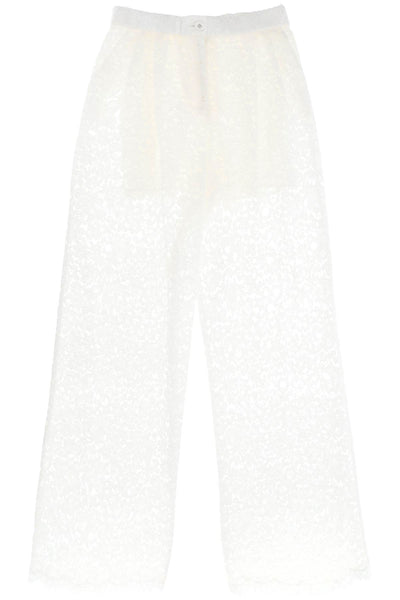 Dolce & gabbana pajama pants in cordonnet lace-0
