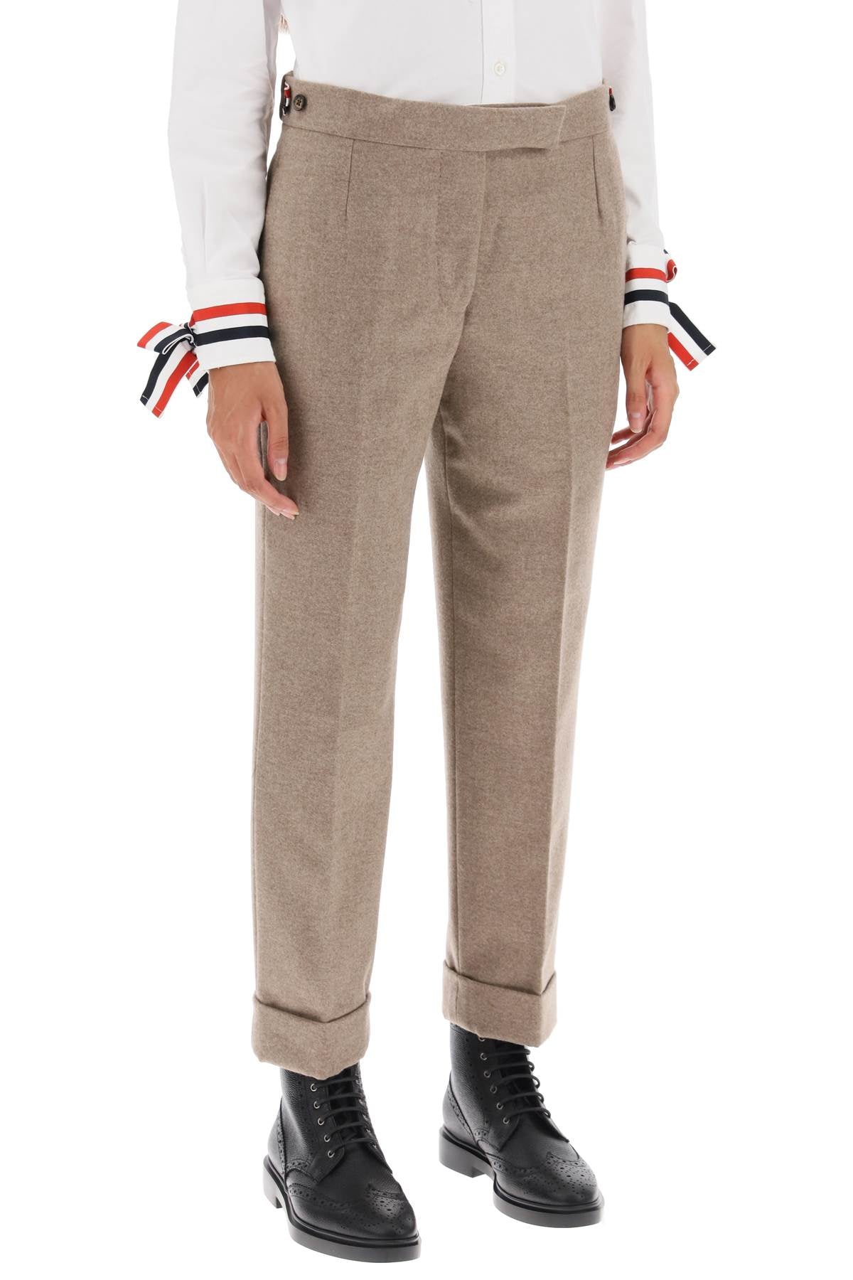 Thom browne cropped wool-flannel pants-1