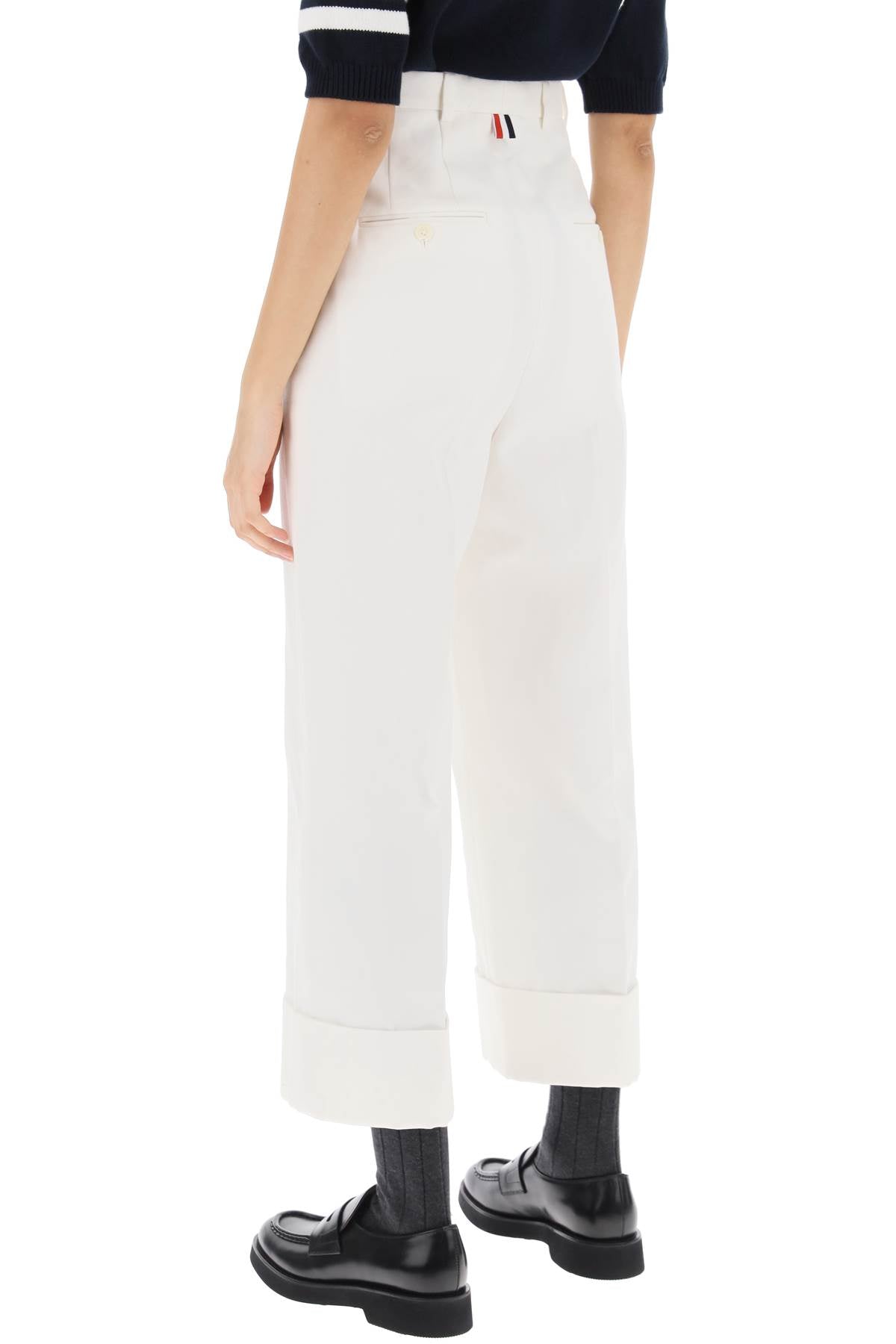 Thom browne cropped wide leg jeans-2