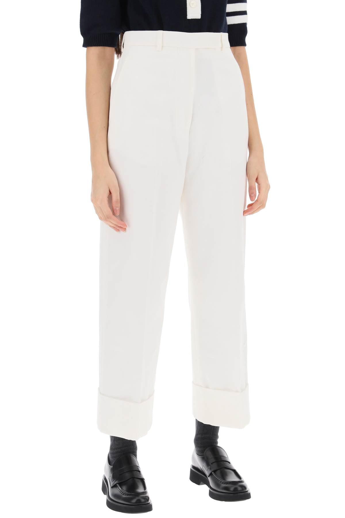 Thom browne cropped wide leg jeans-1