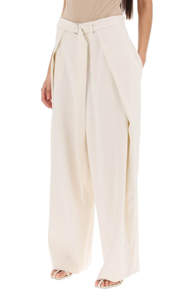Ami paris wide fit pants with floating panels-2