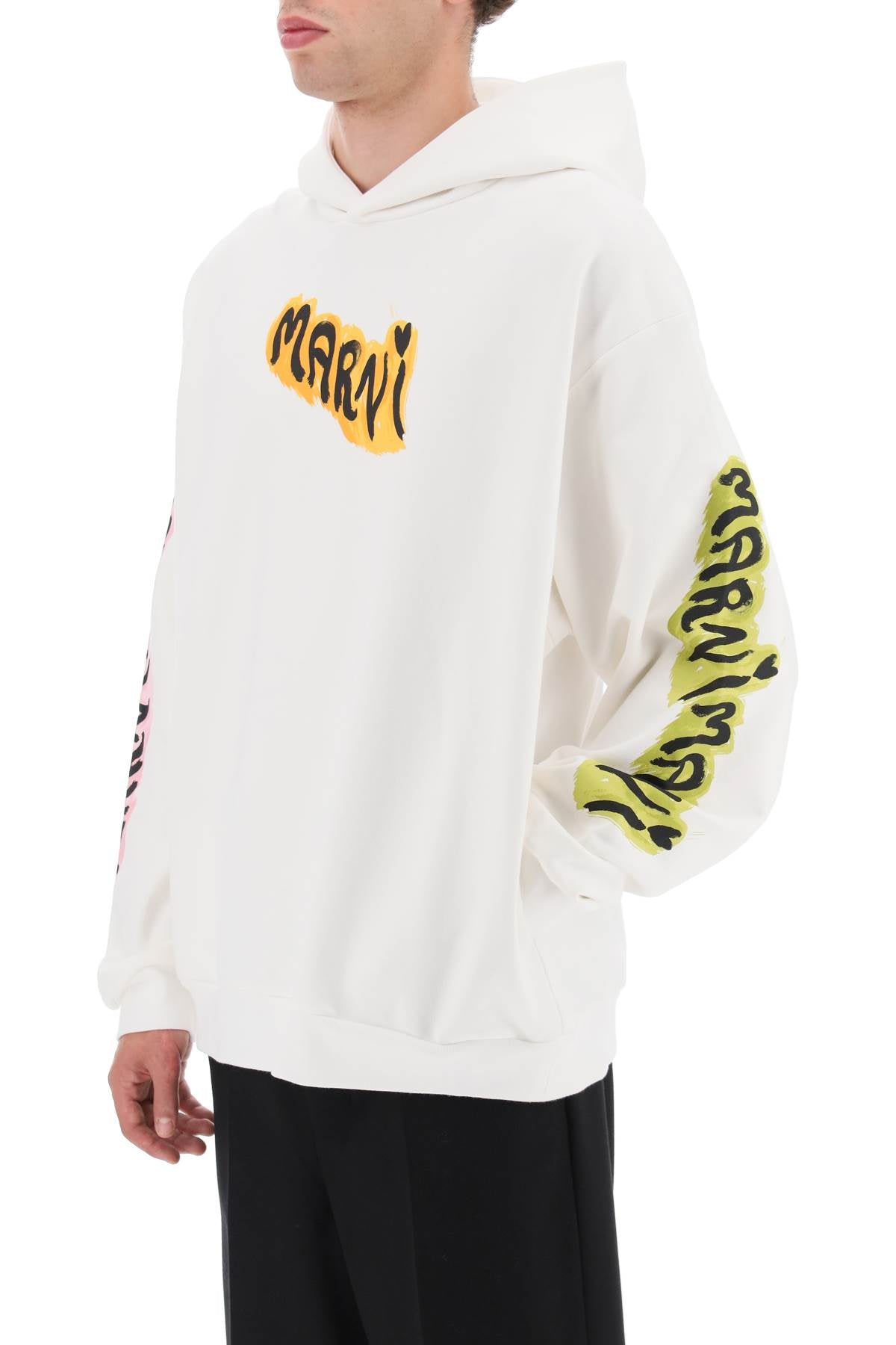 Marni hoodie with graffiti print-3