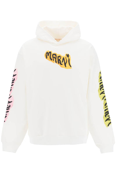 Marni hoodie with graffiti print-0