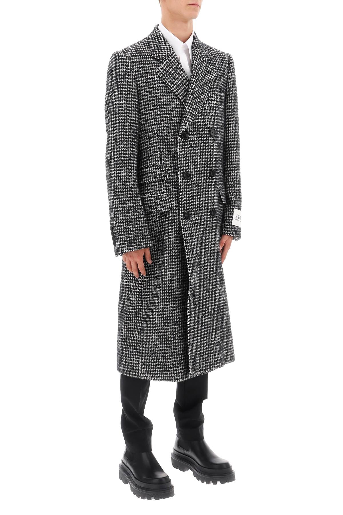 Dolce & gabbana re-edition coat in houndstooth wool-1