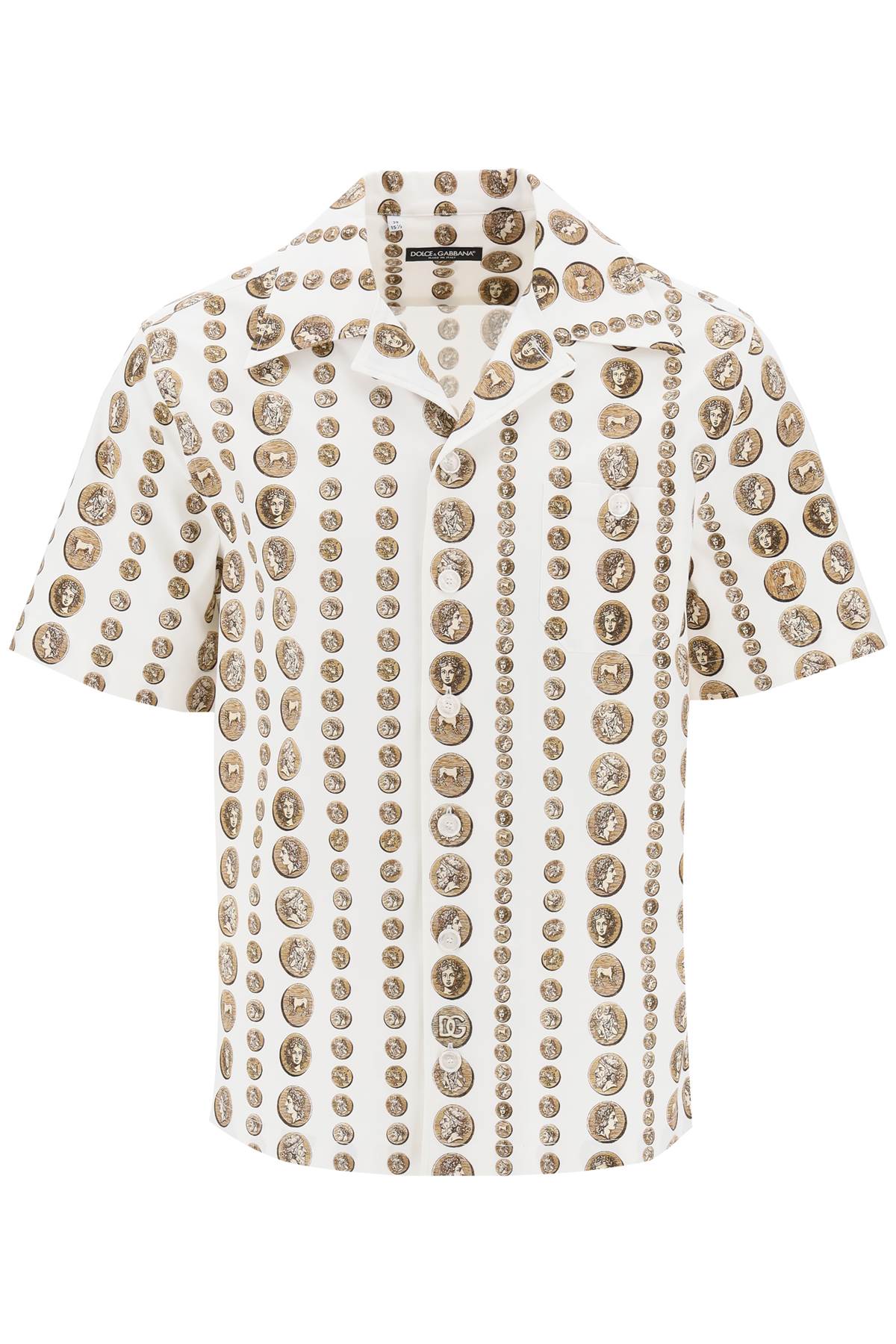 Dolce & gabbana coin print short sleeve shirt-0