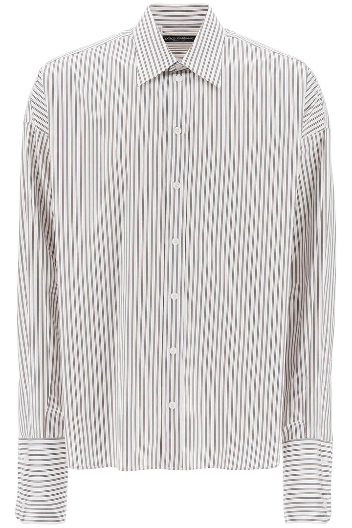 Dolce & gabbana "oversized striped poplin shirt-0