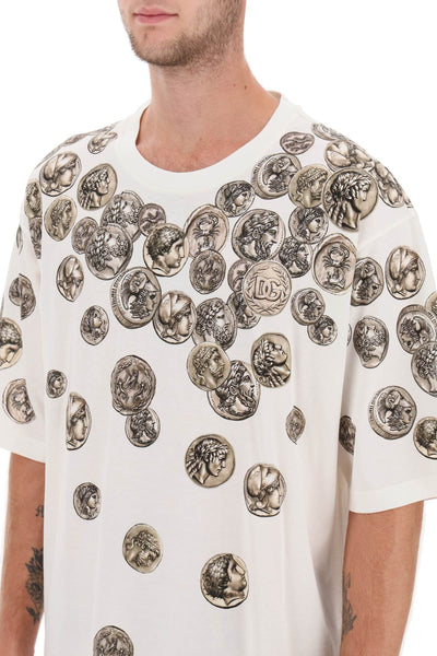 Dolce & gabbana coins print oversized t-shirt-3