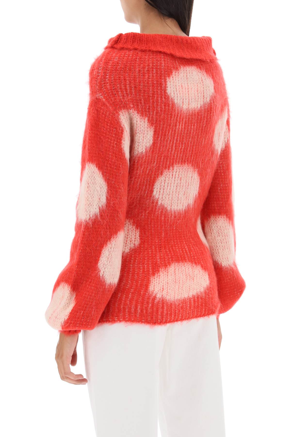 Marni jacquard-knit sweater with polka dot motif-2