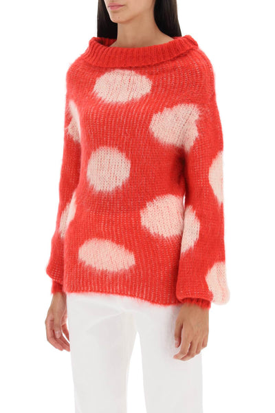 Marni jacquard-knit sweater with polka dot motif-3