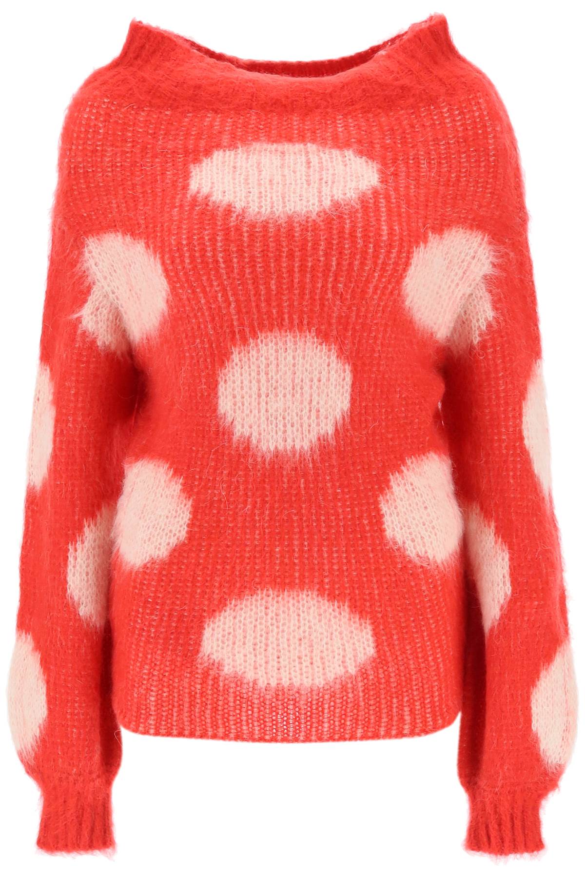 Marni jacquard-knit sweater with polka dot motif-0