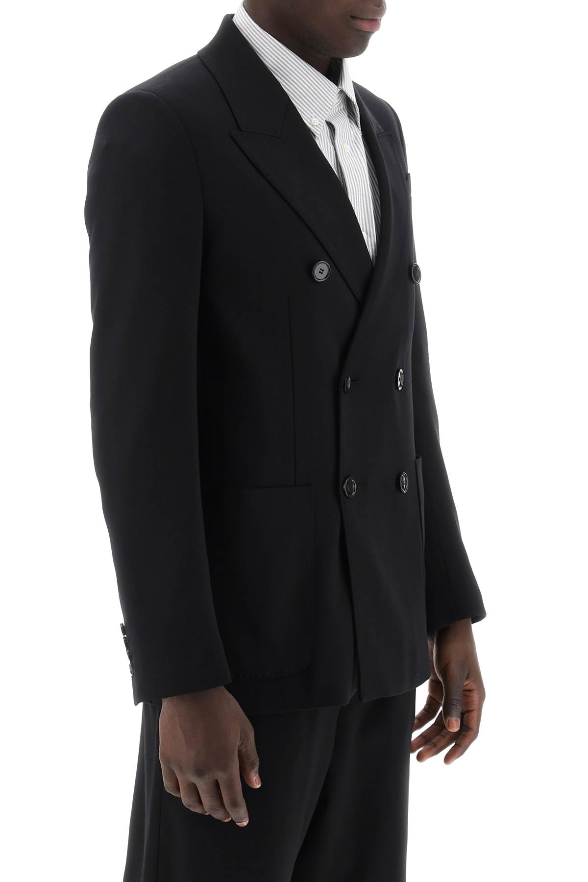 Ami paris double-breasted wool jacket for men-1