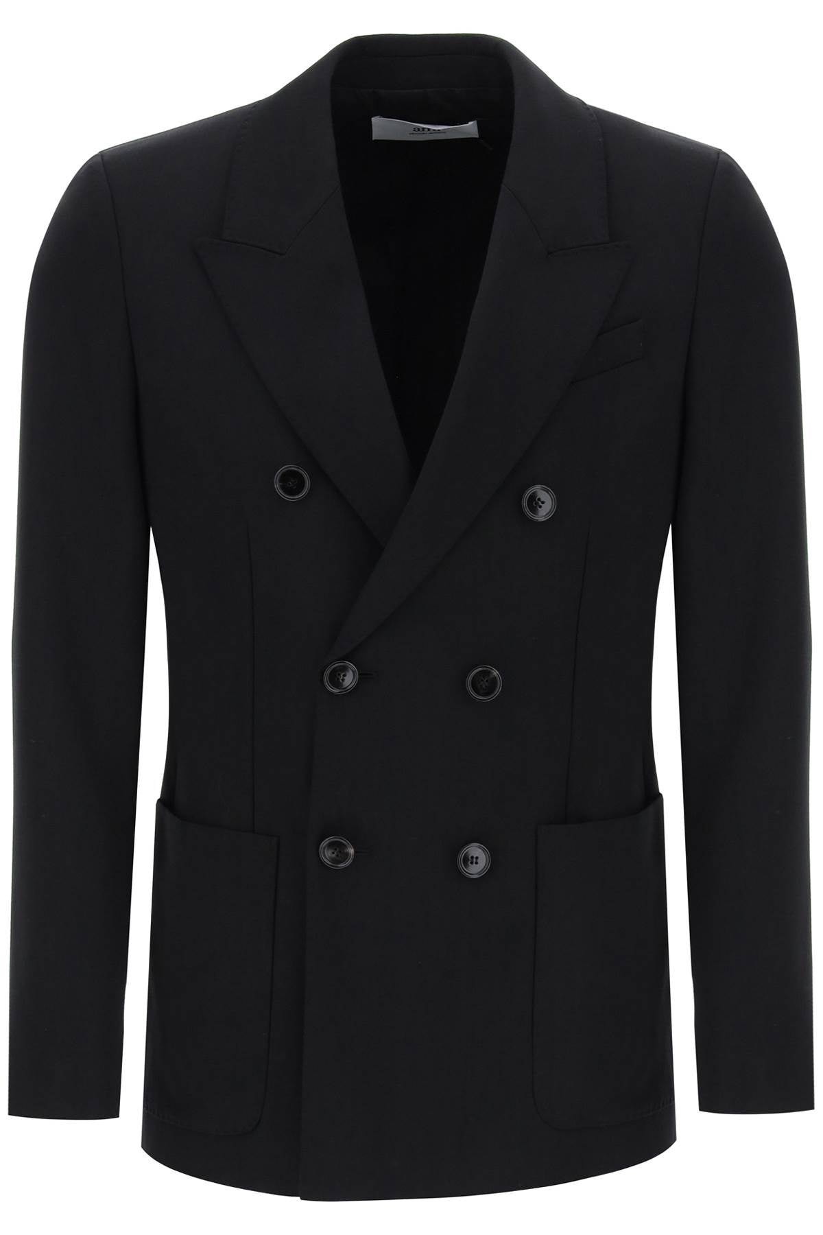 Ami paris double-breasted wool jacket for men-0
