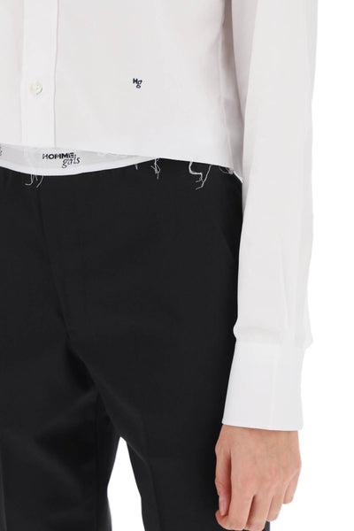 Homme girls cotton twill cropped shirt-3