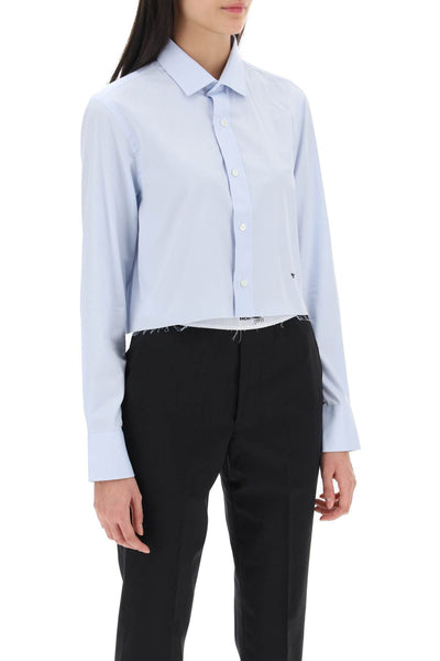Homme girls cotton twill cropped shirt-1
