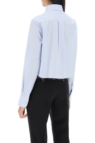 Homme girls cotton twill cropped shirt-2