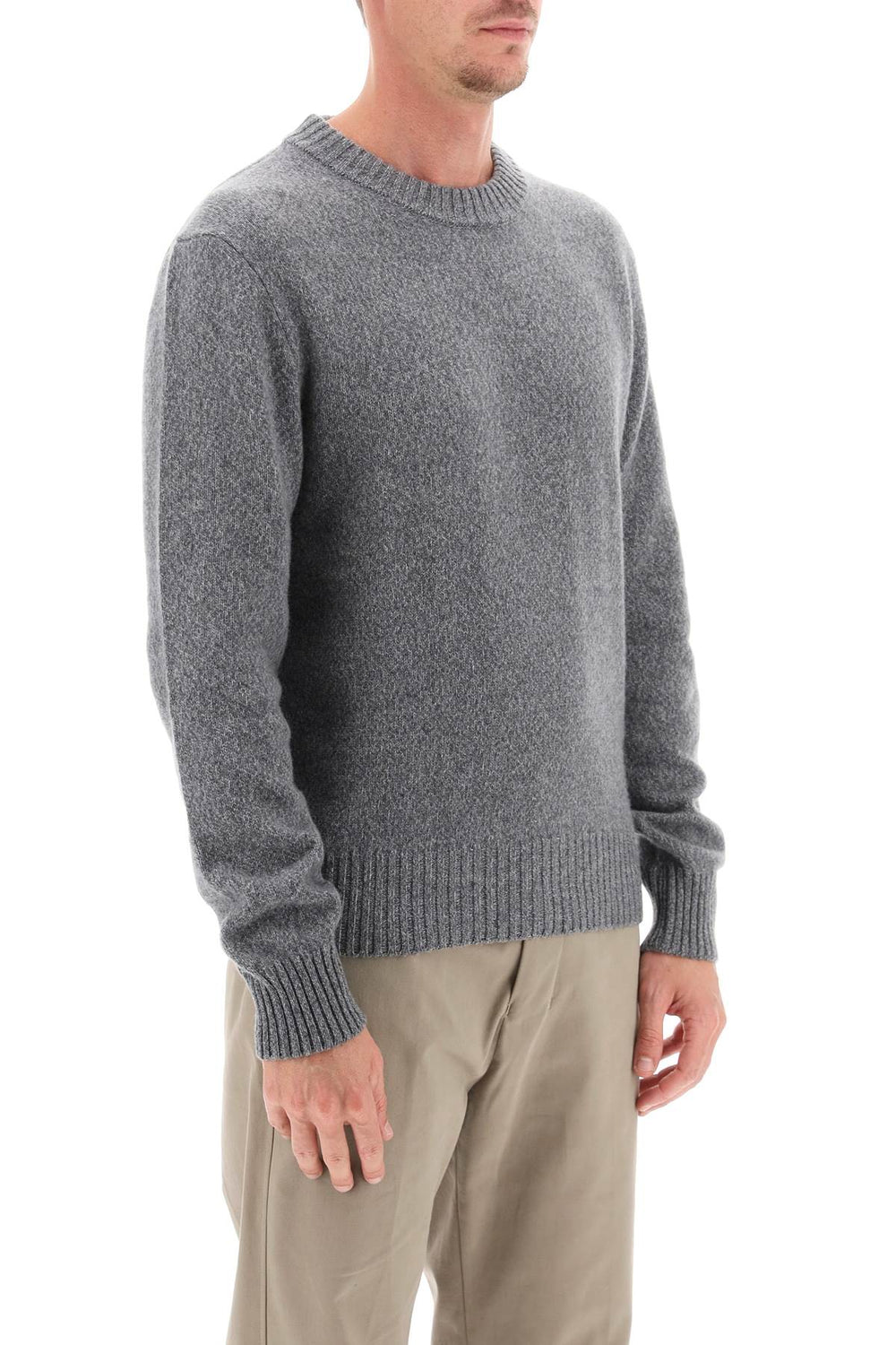 Ami paris cashmere and wool sweater-1