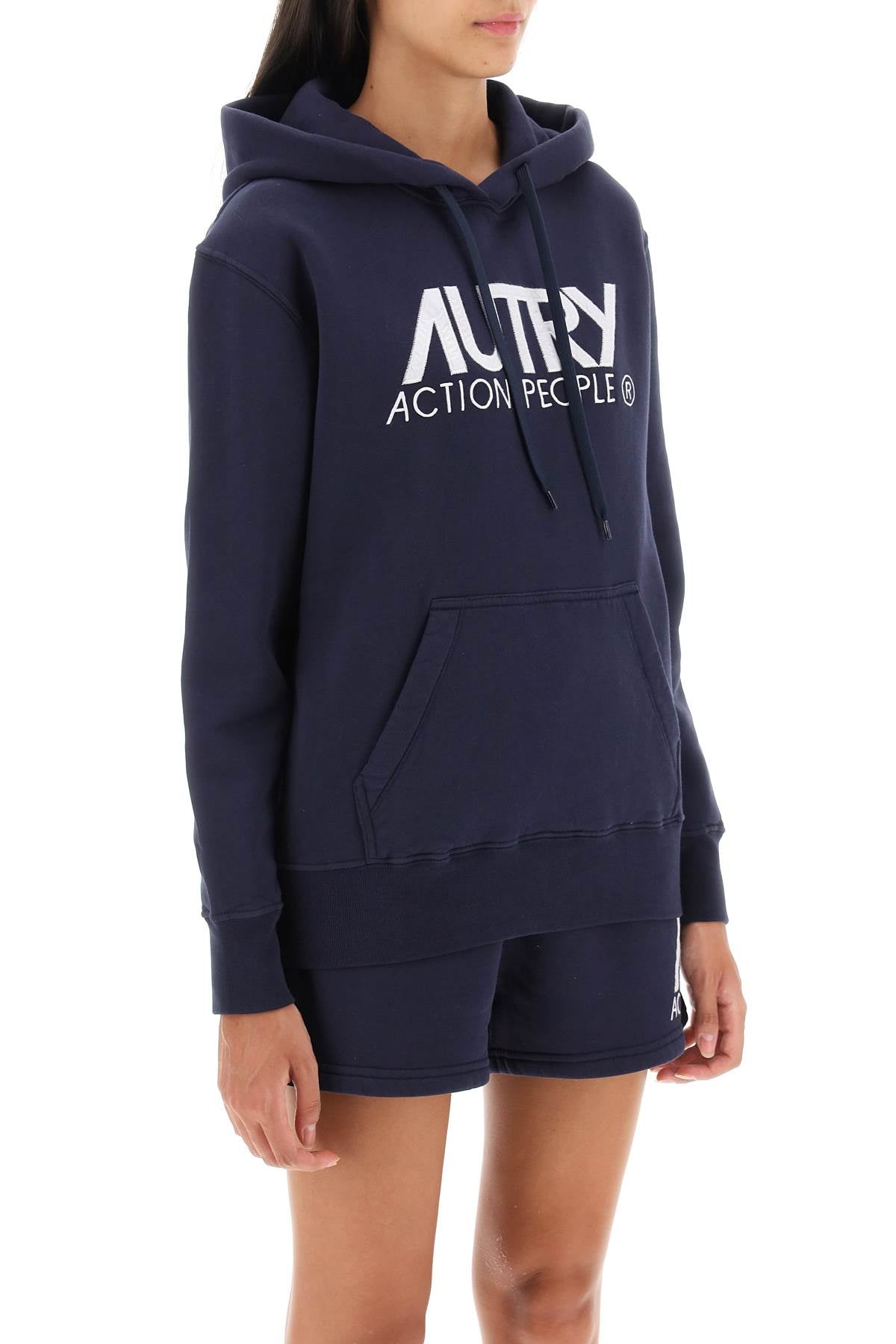 Autry 'icon' hoodie with logo embroidery-1