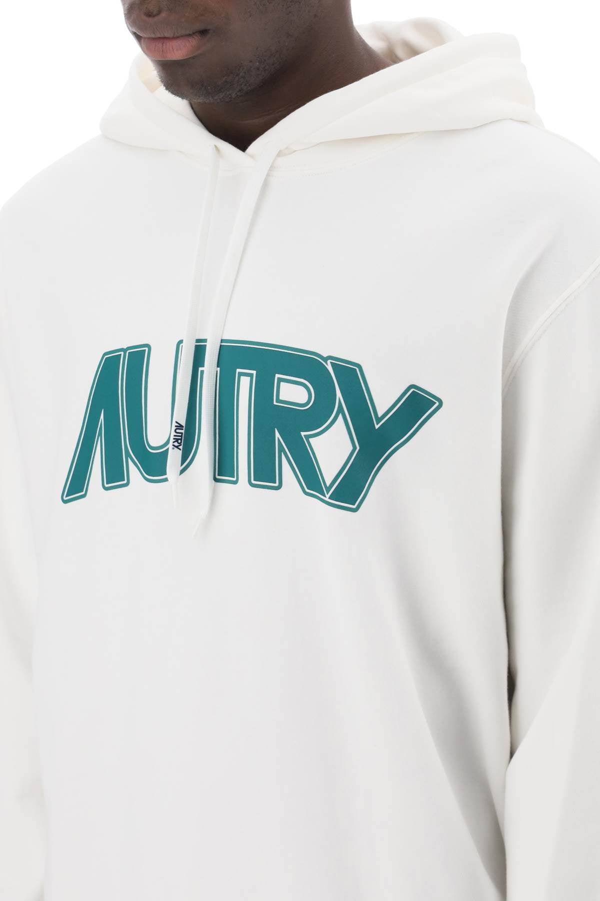 Autry hoodie with maxi logo print-3