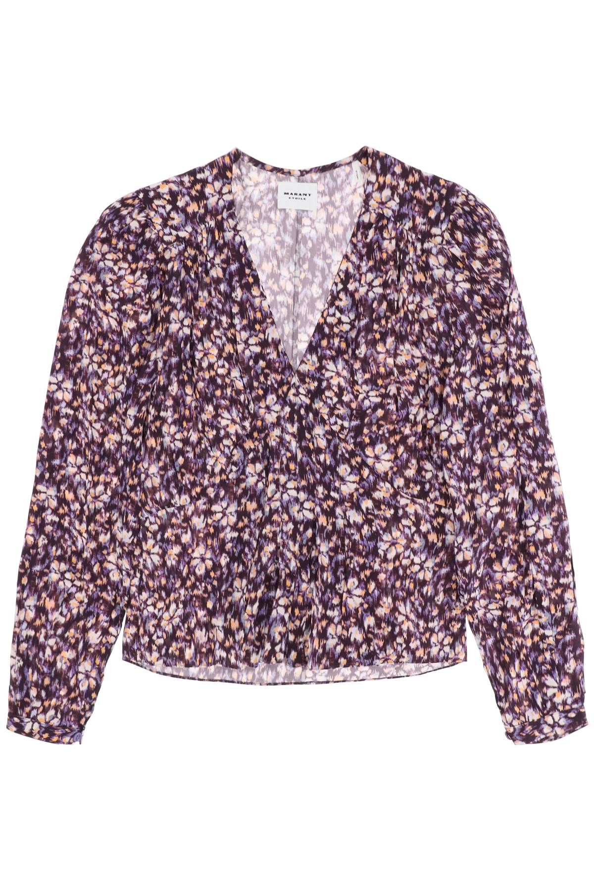 Isabel marant etoile eddy floral crepe blouse-0