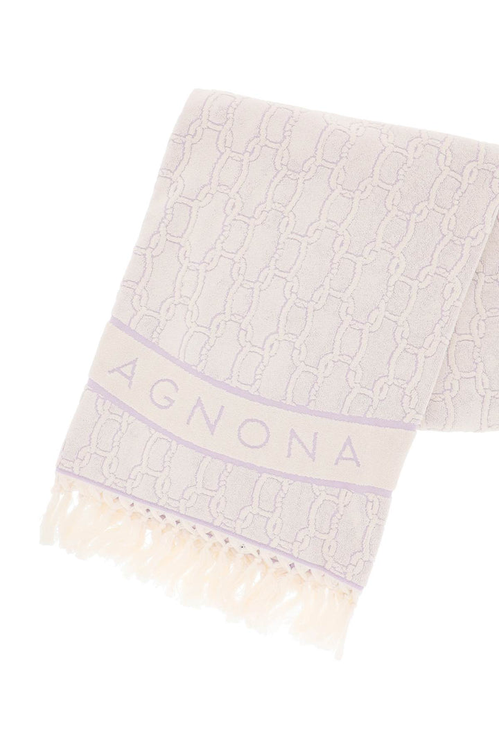 Agnona 'chain' beach towel-1
