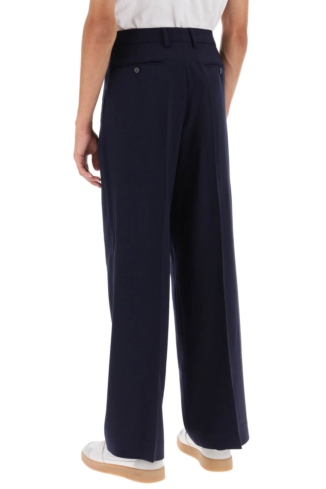 Ami paris loose fit pants with straight cut-2