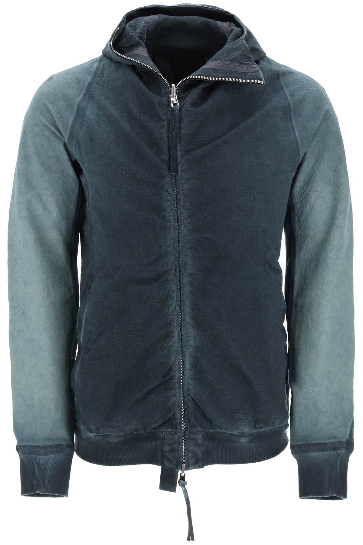 Boris bidjan saberi hybrid sweatshirt with zip and hood-0