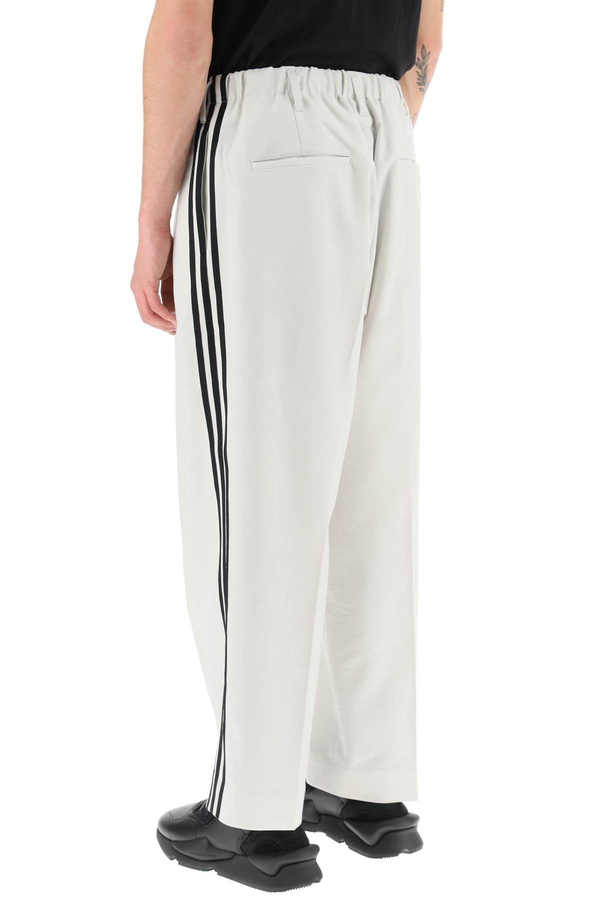 Y-3 lightweight twill pants with side stripes-2