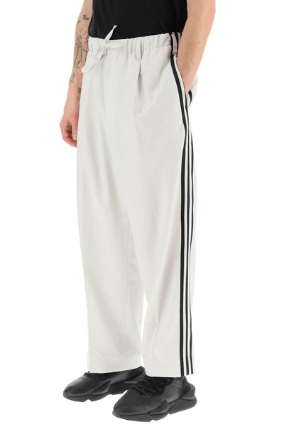 Y-3 lightweight twill pants with side stripes-3