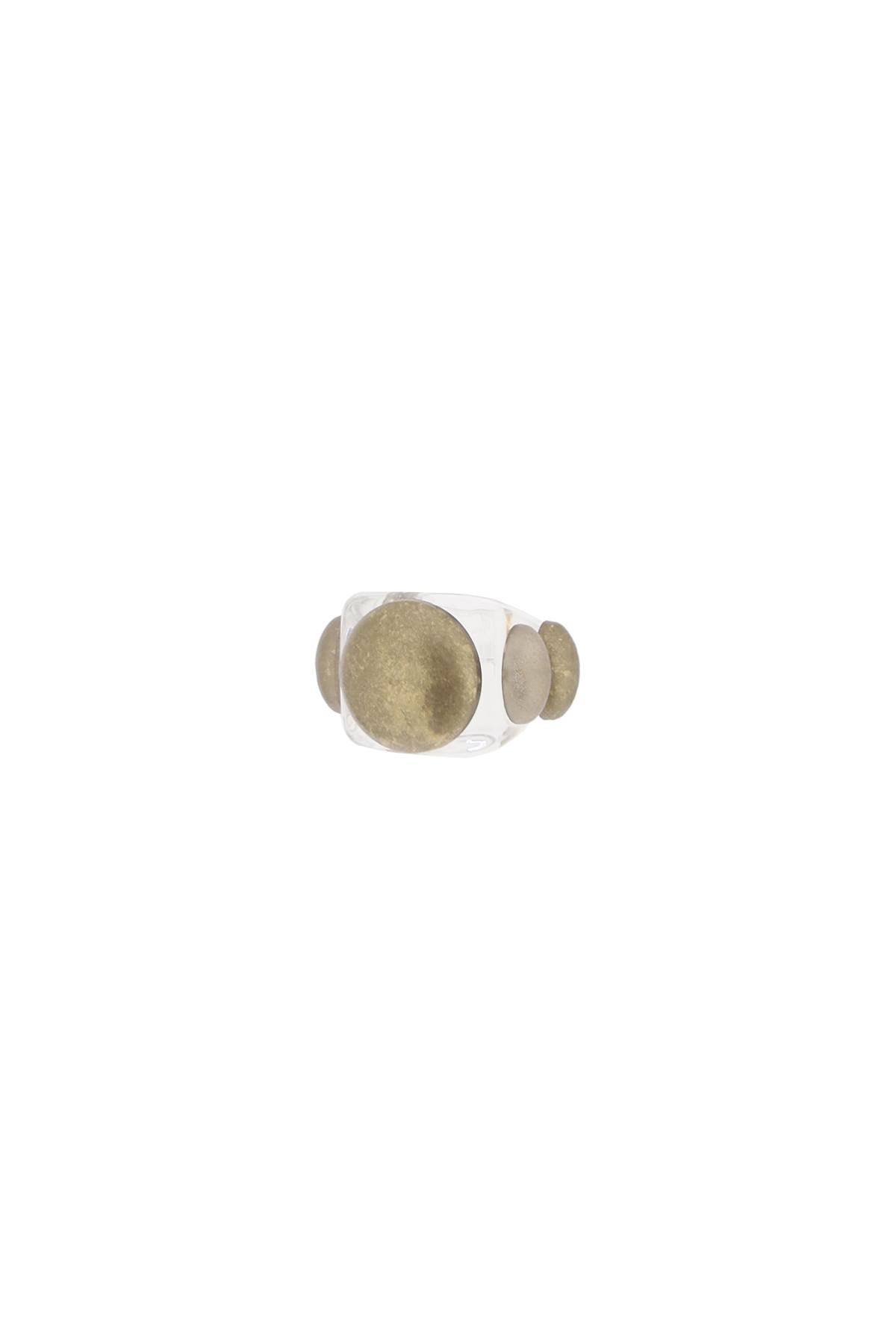 La manso crystal aged gold ring-0