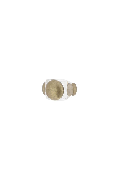 La manso crystal aged gold ring-0