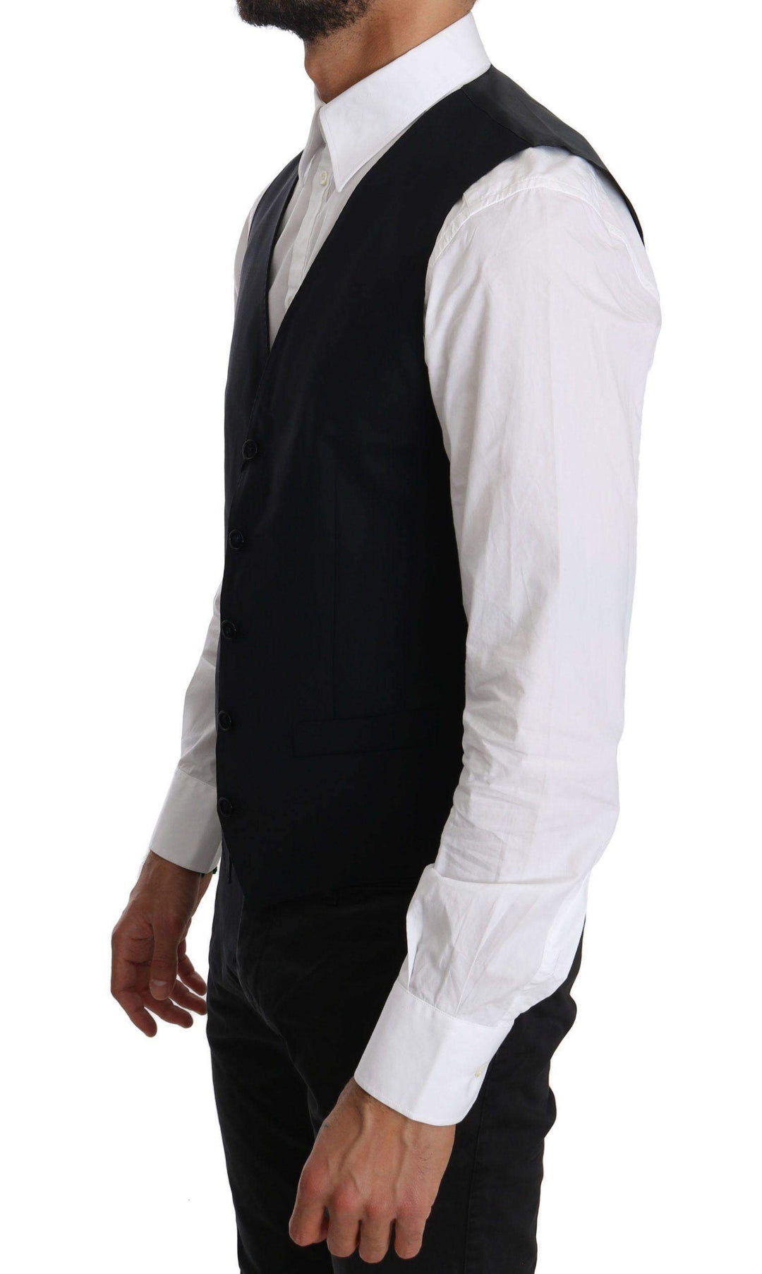 Dolce & Gabbana  Blue Wool Waistcoat Formal Gilet Vest #men, Blue, Brand_Dolce & Gabbana, Catch, Dolce & Gabbana, feed-agegroup-adult, feed-color-blue, feed-gender-male, feed-size-IT46 | S, feed-size-IT54 | XXL, Gender_Men, IT46 | S, IT54 | XXL, Kogan, Men - New Arrivals, Vests - Men - Clothing at SEYMAYKA