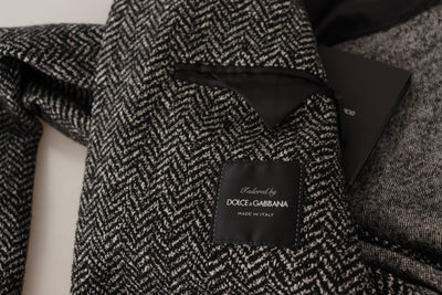 Dolce & Gabbana Gray Cotton Single Breasted Fantasy Blazer
