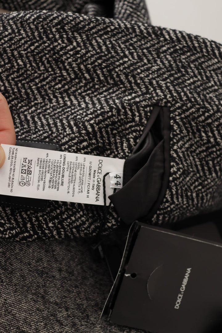 Dolce & Gabbana Gray Cotton Single Breasted Fantasy Blazer
