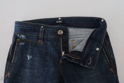 Blue Low Waist Flared Women Denim Jeans