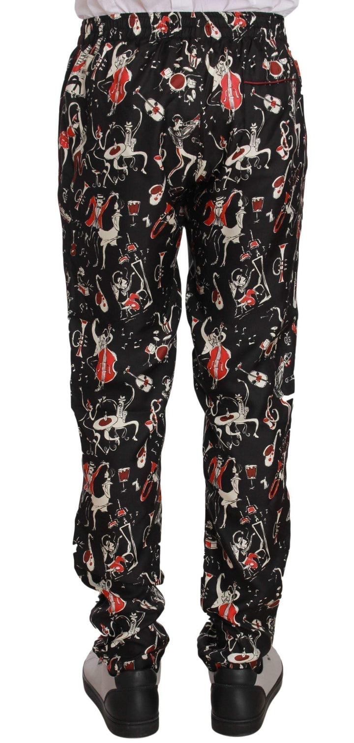 Dolce & Gabbana Red Musical Instrument Print Sleepwear Pants #men, Brand_Dolce & Gabbana, Catch, Dolce & Gabbana, feed-agegroup-adult, feed-color-red, feed-gender-male, feed-size-IT48 | M, Gender_Men, IT48 | M, Jeans & Pants - Men - Clothing, Kogan, Men - New Arrivals, Red at SEYMAYKA