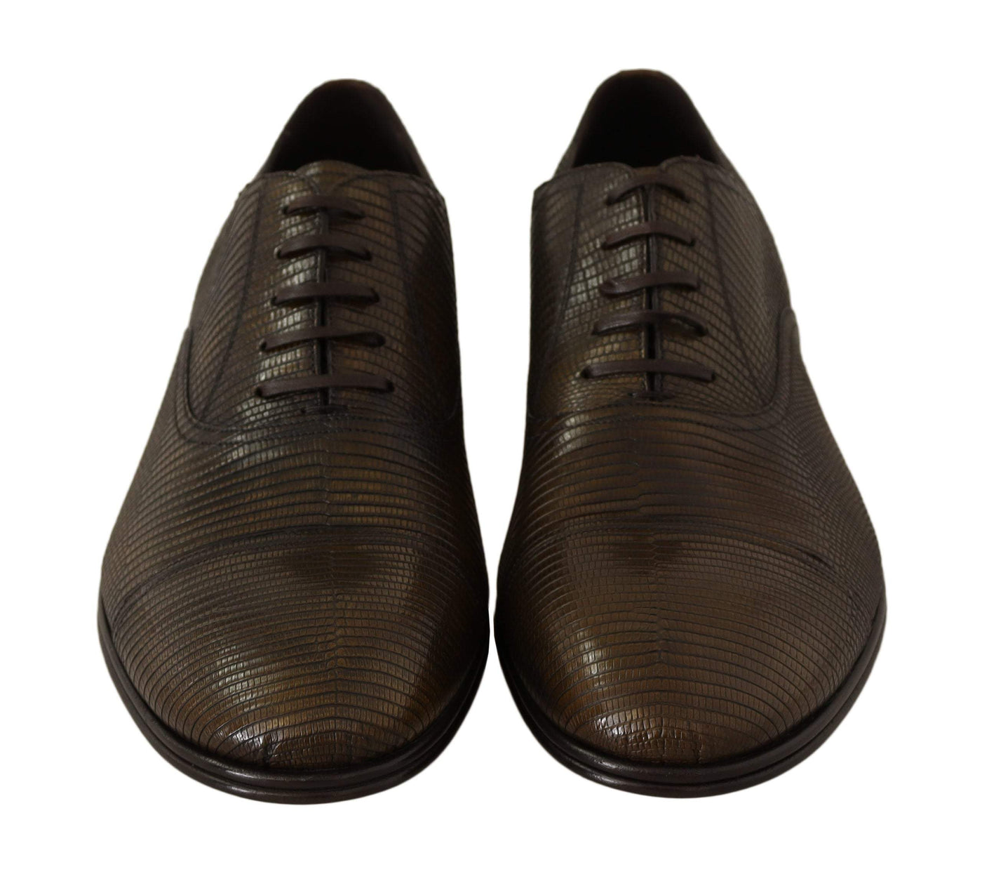Dolce & Gabbana Brown Lizard Leather Dress Oxford Shoes #men, Brown, Dolce & Gabbana, EU45/US12, feed-agegroup-adult, feed-color-Brown, feed-gender-male, Formal - Men - Shoes at SEYMAYKA