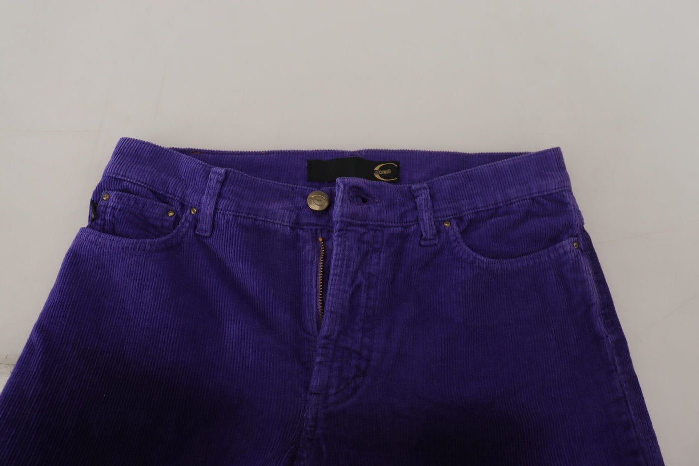 Purple Cotton Corduroy Women Pants