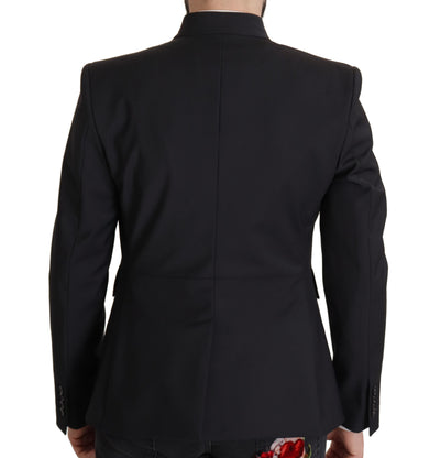 Dolce & Gabbana Black Wool Single Breasted Coat  Blazer