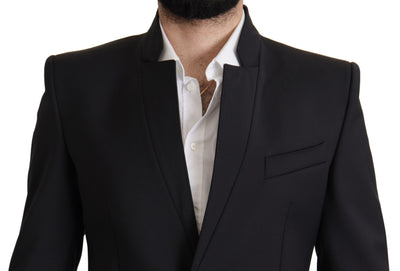Dolce & Gabbana Black Wool Single Breasted Coat  Blazer