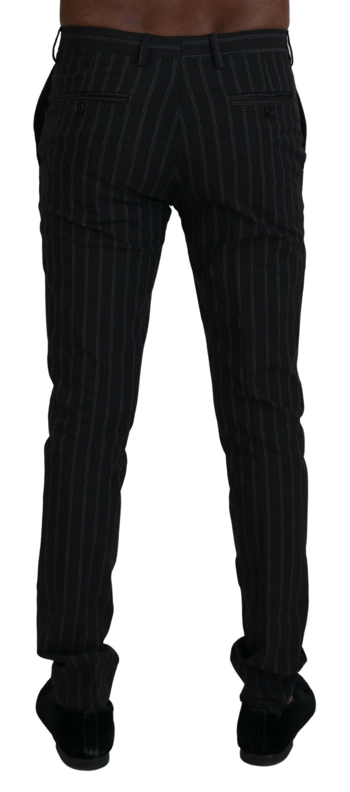 BENCIVENGA Black Stripes Viscose Dress Pants