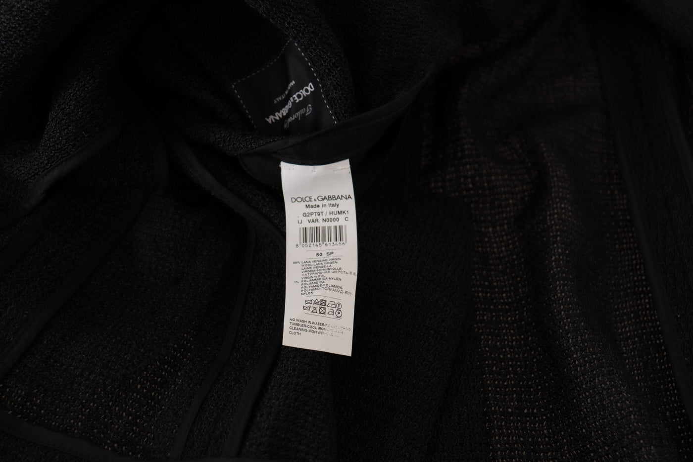 Dolce & Gabbana Black Single Breasted Coat  Blazer
