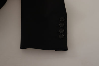 Dolce & Gabbana Black Wool Single Breasted Jacket Blazer