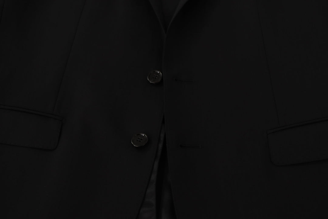 Dolce & Gabbana Black Single Breasted Jacket MARTINI Blazer